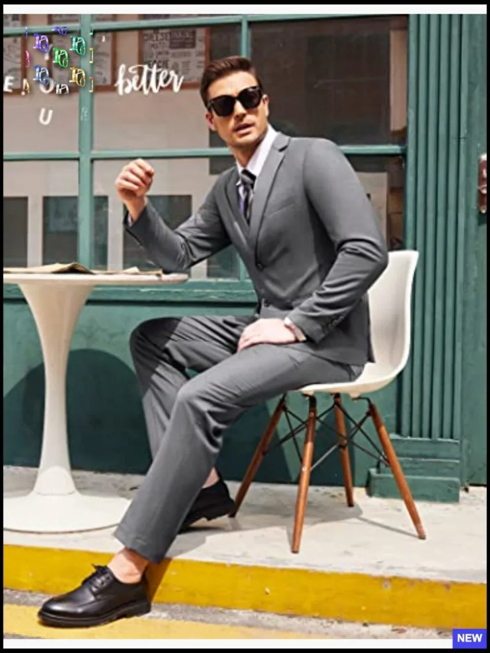 Classic Fit Two Button Suit Tuxedo Blazer Elegant Formal Business Wedding